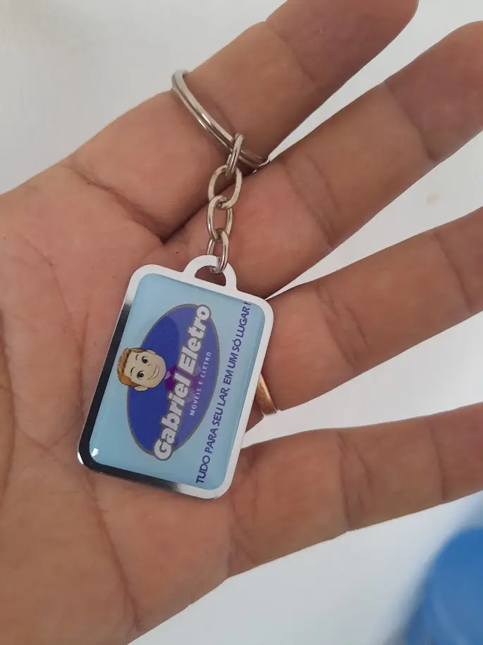 Chaveiro metal quadrado personalizado - Brindes Personalizados em Natal RN para Empresas e Eventos