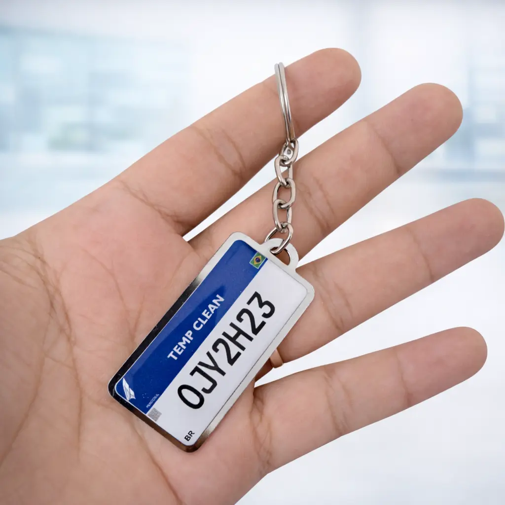 Chaveiro metal retangular personalizado - Brindes Personalizados em Natal RN para Empresas e Eventos