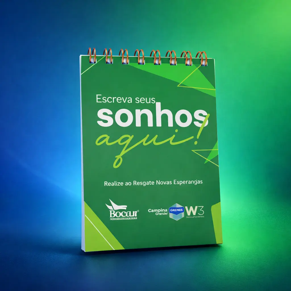 Bloquinho de Notas 10x15cm - Personalizado - Brindes Personalizados em Natal RN para Empresas e Eventos
