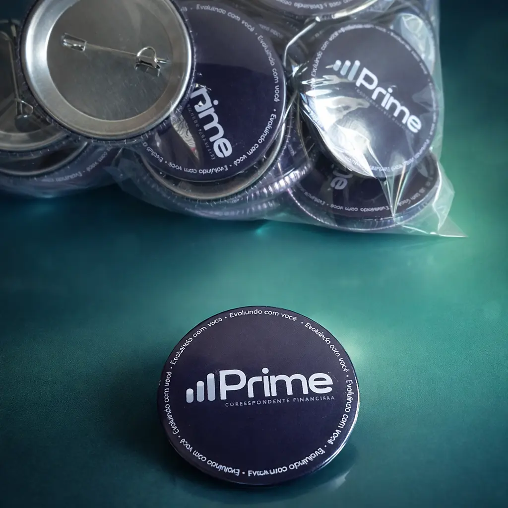 Botton personalizado com sua logo - Brindes Personalizados em Natal RN para Empresas e Eventos