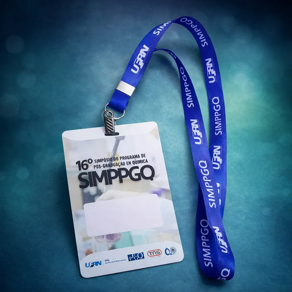Cordão para crachá personalizado com sua logo - Brindes Personalizados em Natal RN para Empresas e Eventos