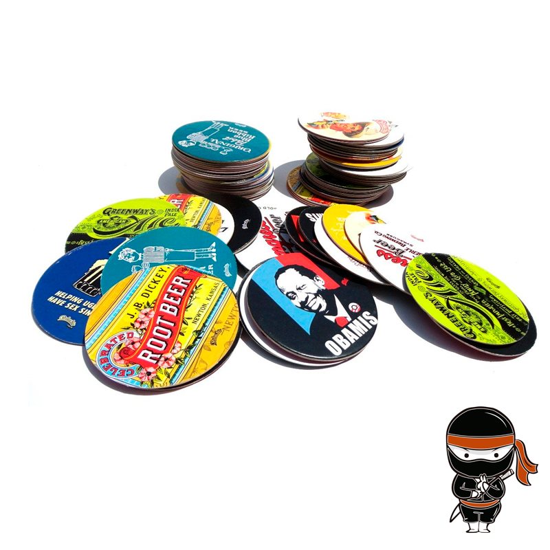 Bolacha porta copo personalizado | Ninja Brindes