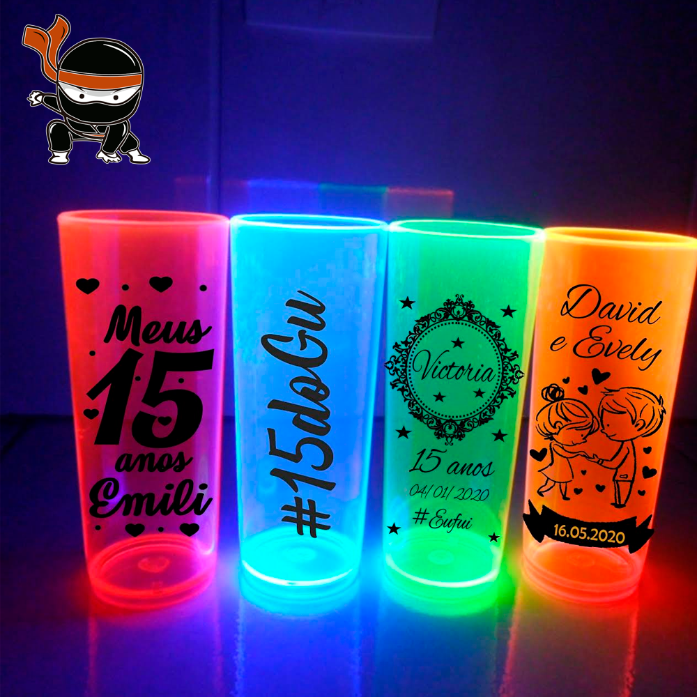 Copos personalizados neon | Ninja Brindes
