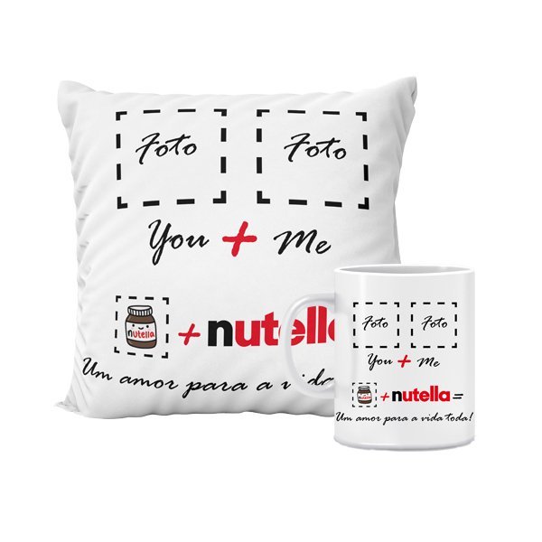 kit almofada e caneca | Ninja Brindes
