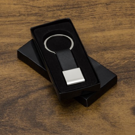Chaveiro Metal com Couro personalizado