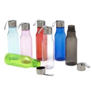 Garrafa de plástico 600ml tampa de alumínio