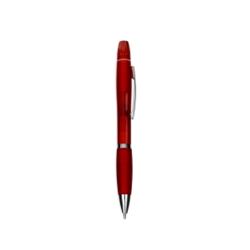 Caneta Plástica com Marca-Texto