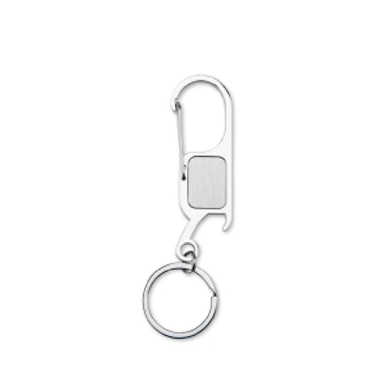 Chaveiro Metal com Mosquetão e Abridor