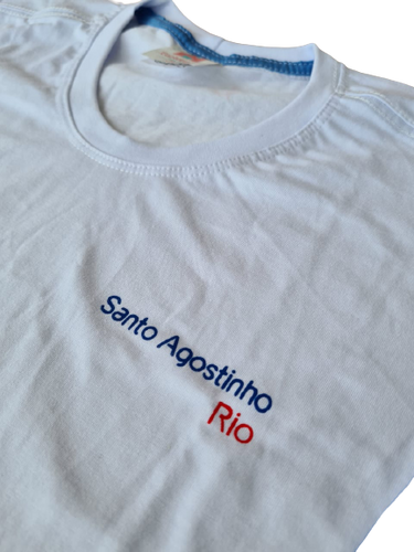 Santo Agostinho - Camisa Malha Branca Unissex