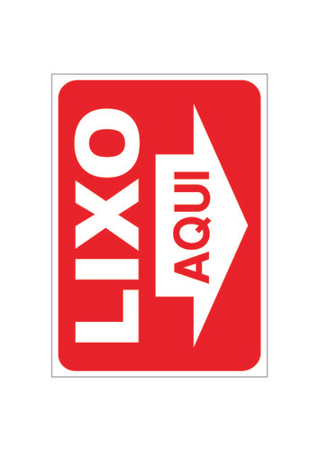 Lixo aqui 20x30 - Pacote com 12un