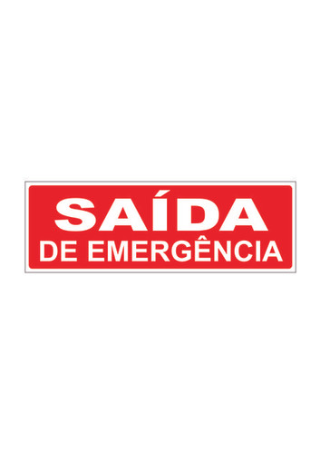 Saída de emergência 10x30 - Pacote com 12un