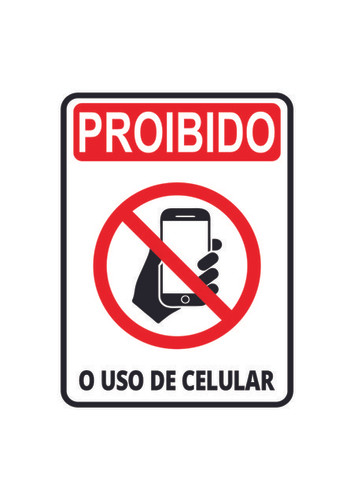 Proibido celular 15X20 - Pacote com 12un
