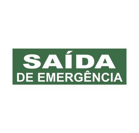 Saída de emergência (Verde) 10x30 - Pacote com 12un