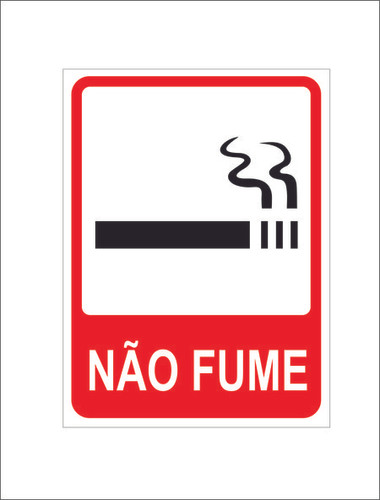 Não fume 15X20 - Pacote com 12un
