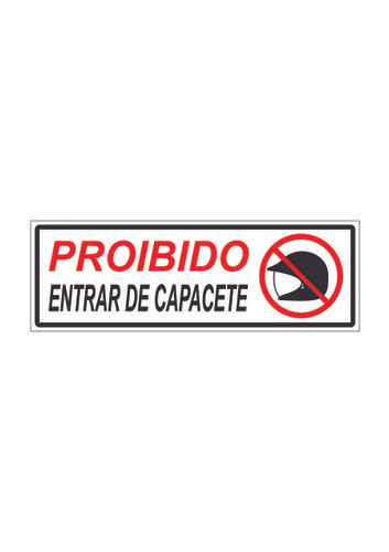 Proibido entrar de capacete 10x30 - Pacote com 12un