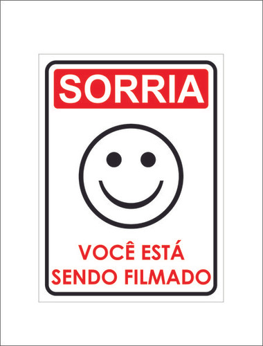 Sorria você está sendo filmado (Vertical) 15x20 - Pacote com 12un