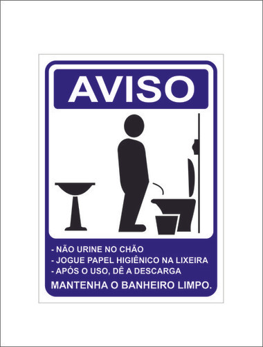 Mantenha Limpo (Masculino) 15x20