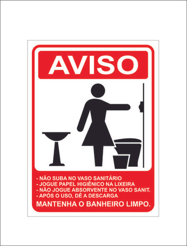 Mantenha Limpo (Feminino) 15x20