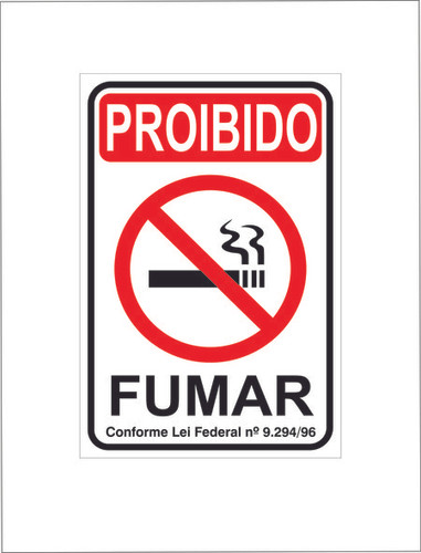 Proibido fumar 20x30 - Pacote com 12un