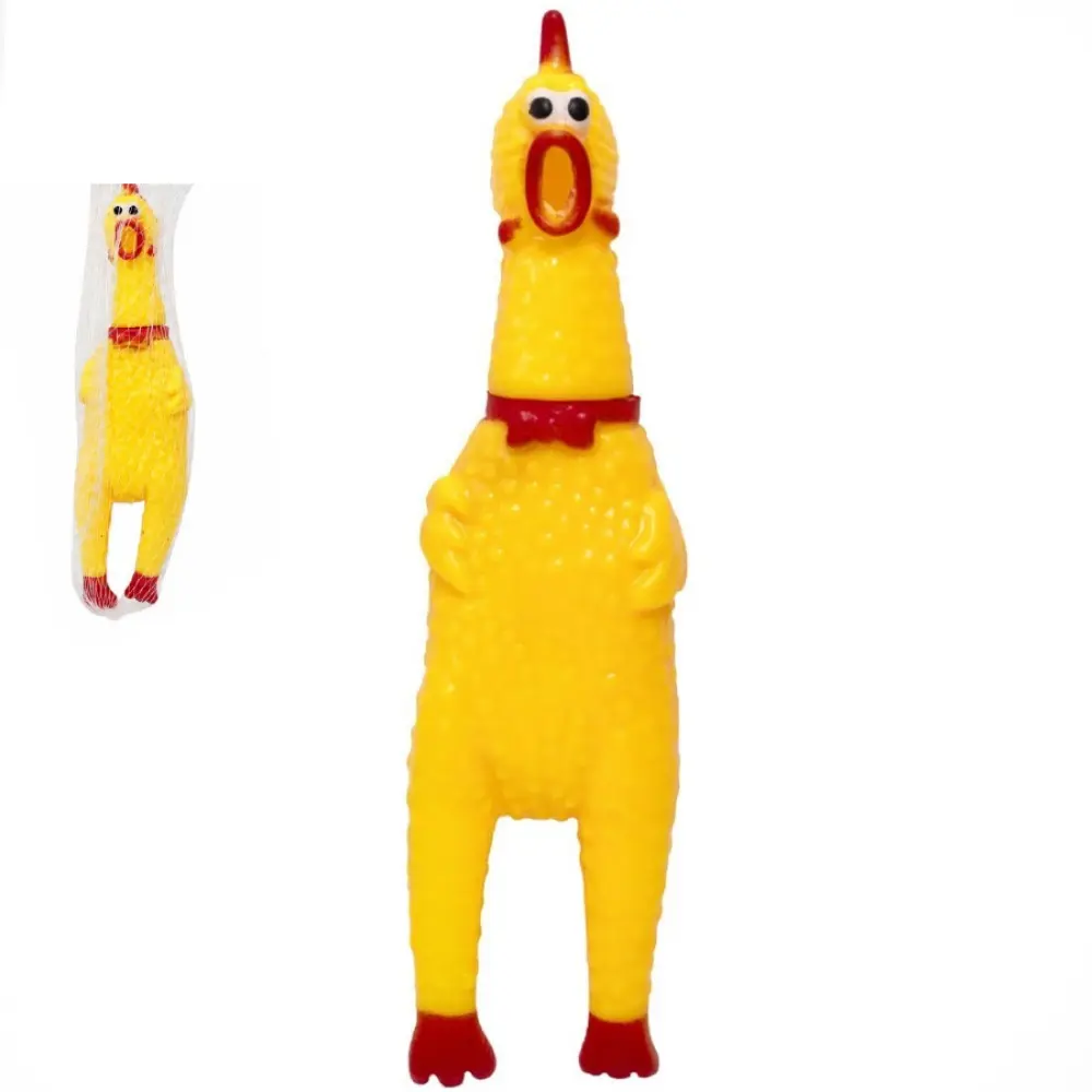 Brinquedo para Cachorro Frango de Latex com Apito