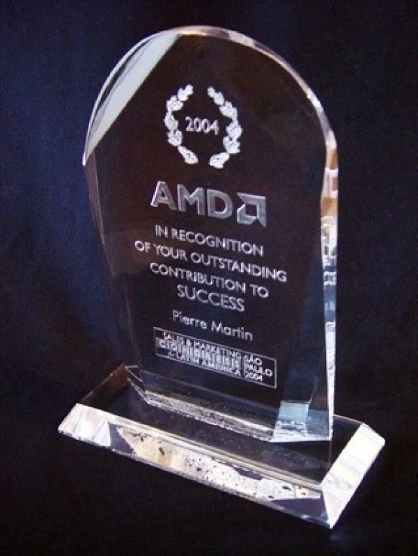 Mini troféu de acrílico