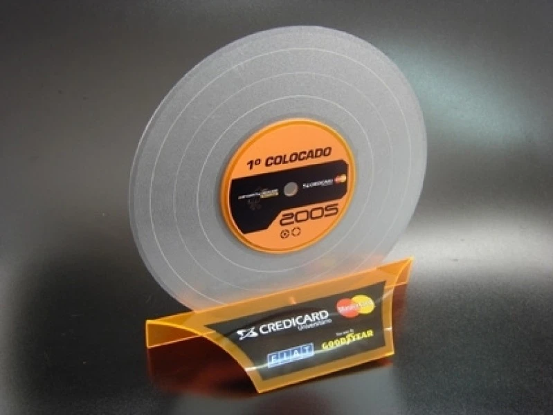 Troféu acrílico redondo