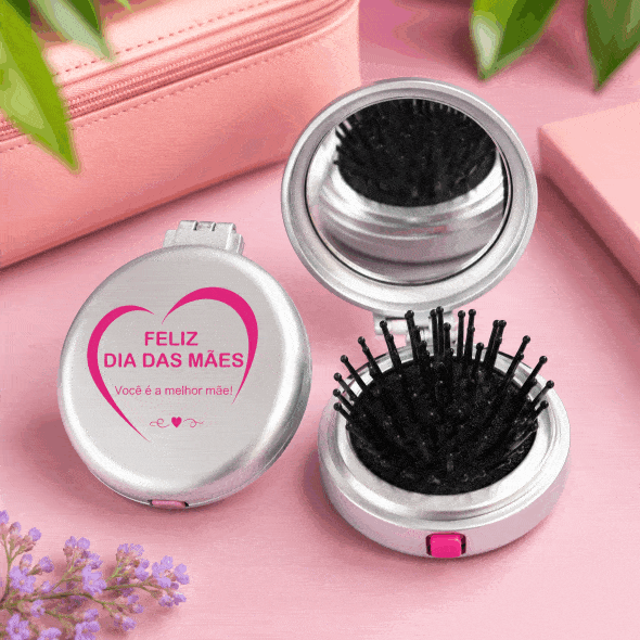 Espelhinho com Escova Personalizada - BrindeCEF