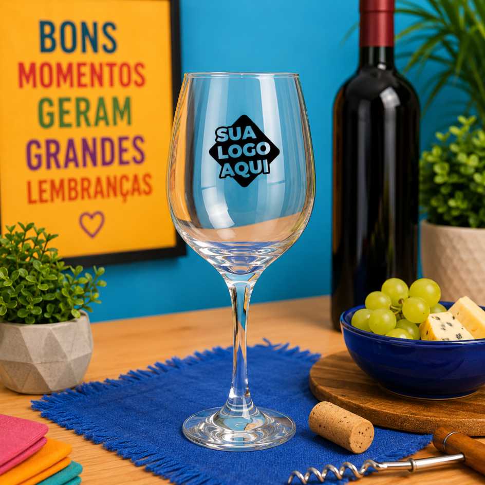 Taça de Vinho Personalizada Barone 385ml -Taças de Vinho