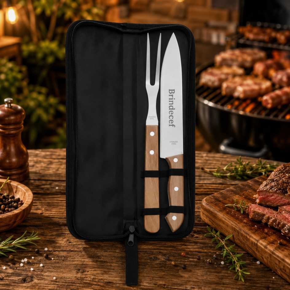 Kit Churrasco 2 Peças Personalizado - BrindeCEF