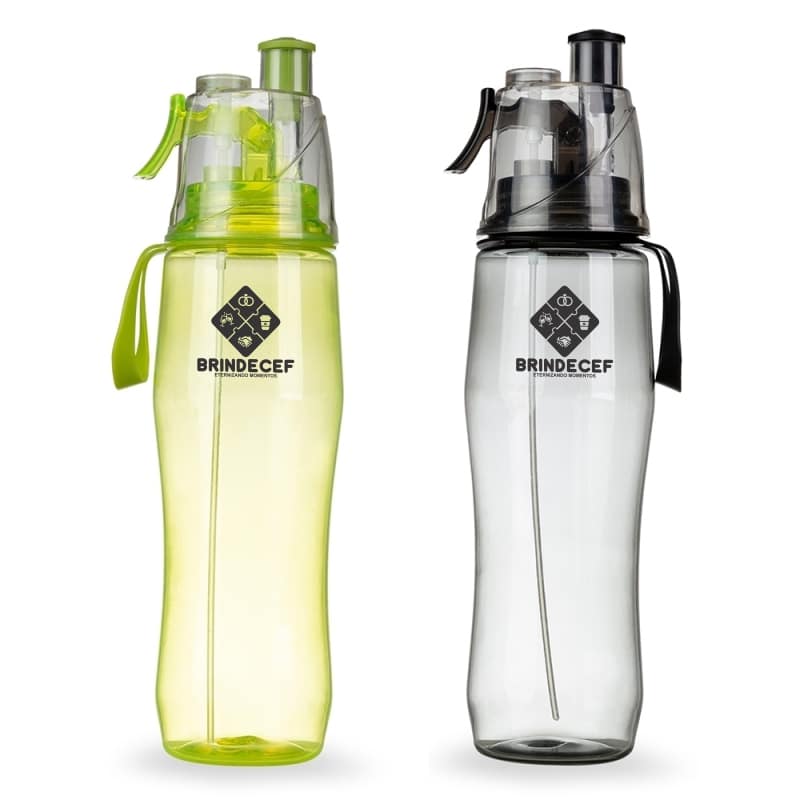 Squeeze Plástico 700ml com Borrifador Personalizado - BrindeCEF