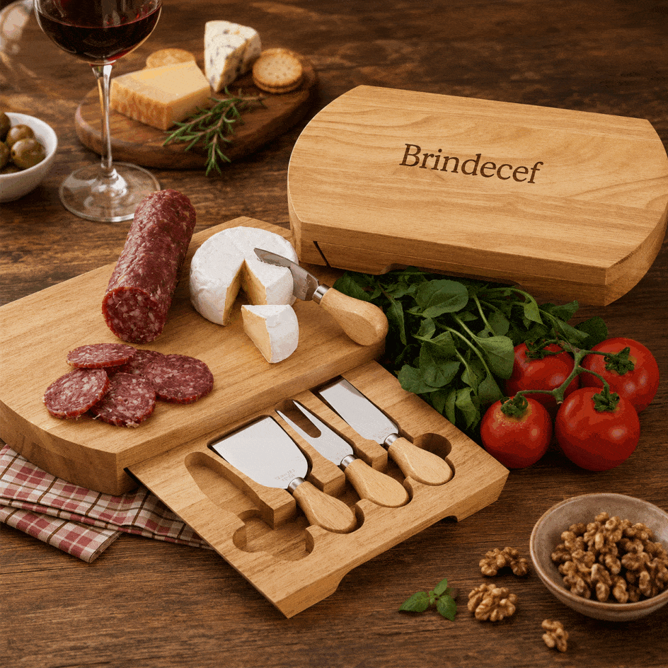 Kit Queijo 5 peças Personalizado oara Brindes