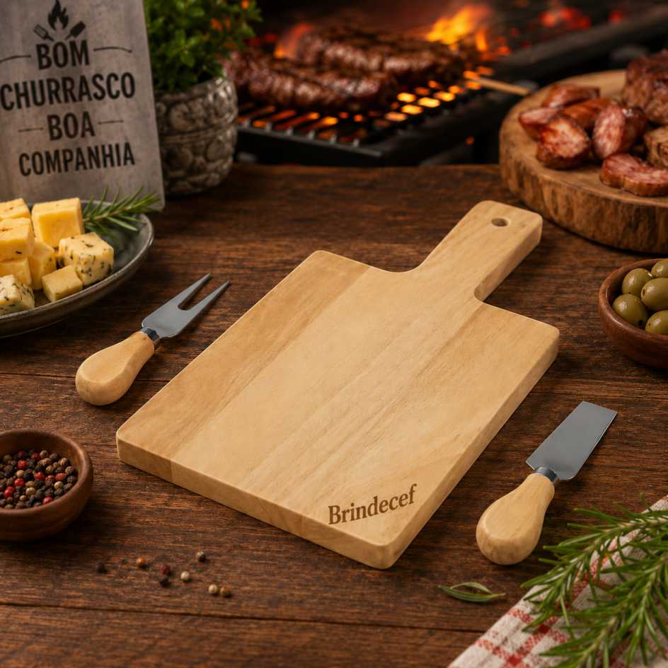 Kit Queijo 3 Peças Personalizado para Brindes Promocionais