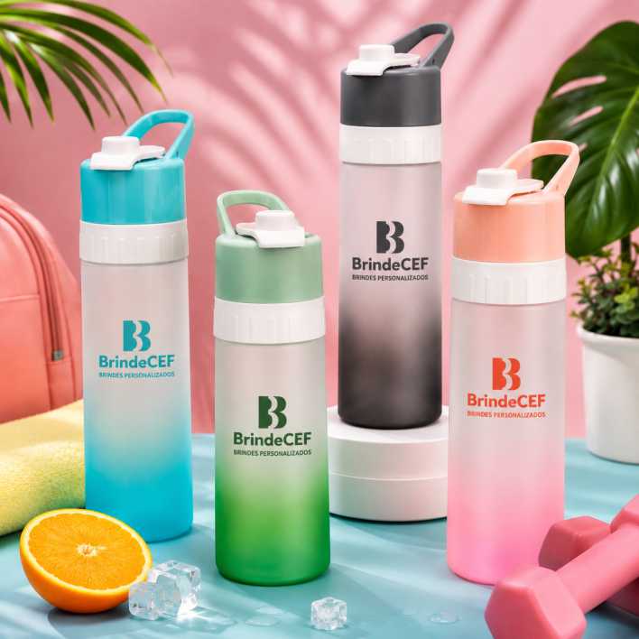 Squeeze Borrifador Plástico 650ml Personalizado para Brindes