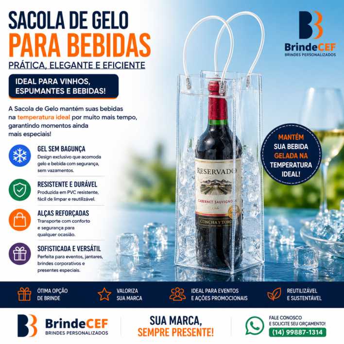 Sacola de Gelo para Bebidas Personalizada