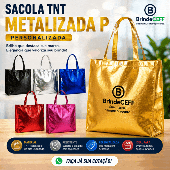Sacola TNT Metalizada P Personalizada: Praticidade e Estilo