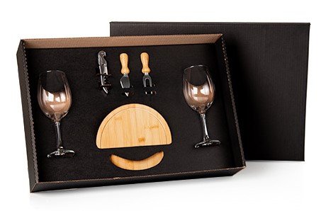 Kit Queijo E Vinho - 6 Pçs KT-90207