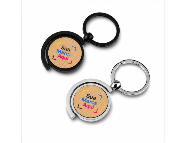 Chaveiro em Metal + Bambu (CH53074)