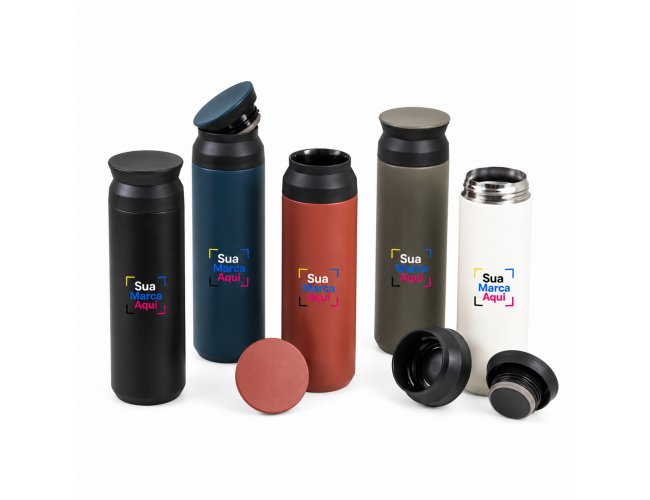 Garrafa Térmica em Inox 470ml (21x6cm)