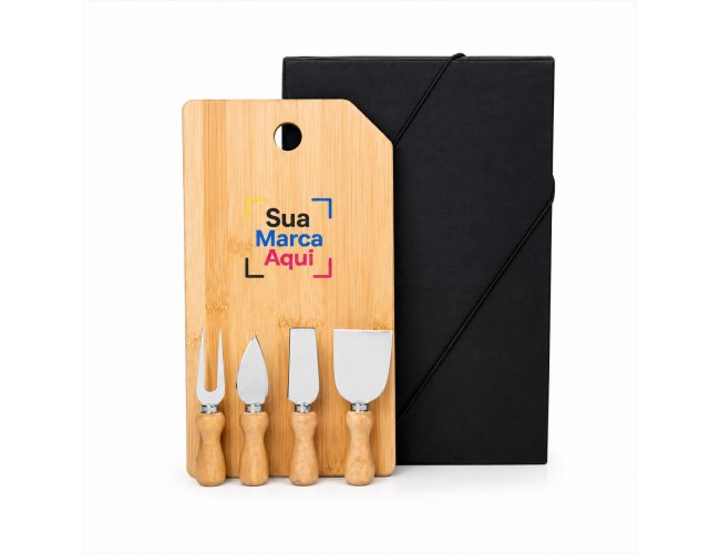 Conj. Tábua E Utensílios P/ Queijo - 5 Peças KT-9032P