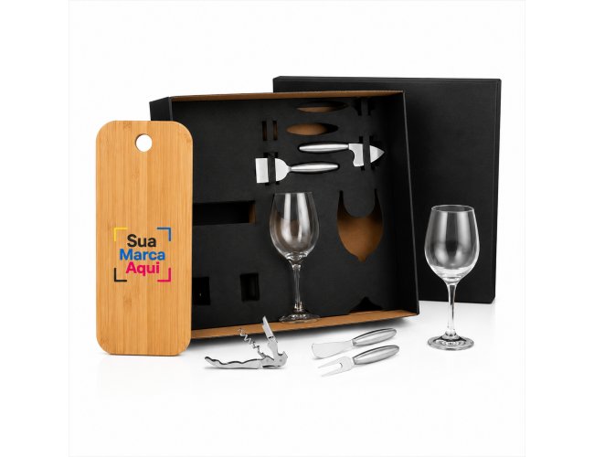 Kit Para Petisco E Vinho - 8 Pçs KT-90512