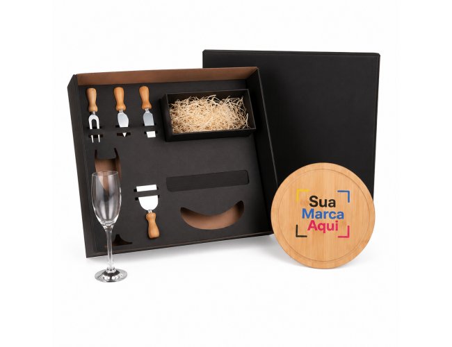Kit Queijo E Champagne - 6 Pçs KT-90025