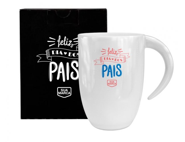 Caneca Em Cerâmica Branca - 350Ml