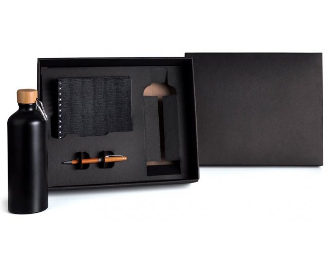Kit Garrafa, Caderno E Caneta - 3 Pçs KT-90285