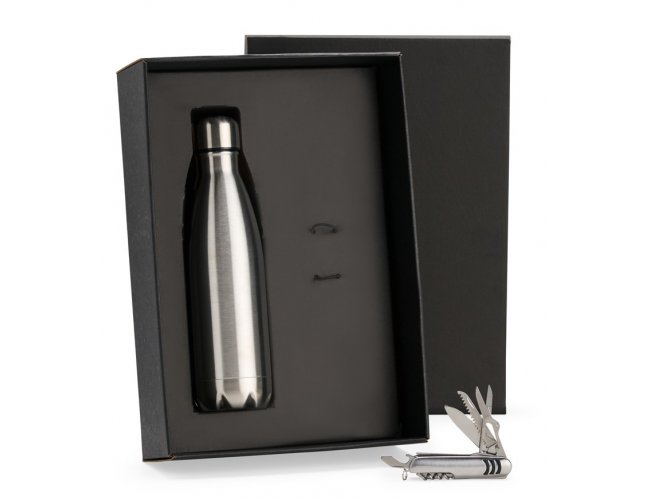 Kit Garrafa E Canivete 11 Funções - 2 Pçs KT-90468