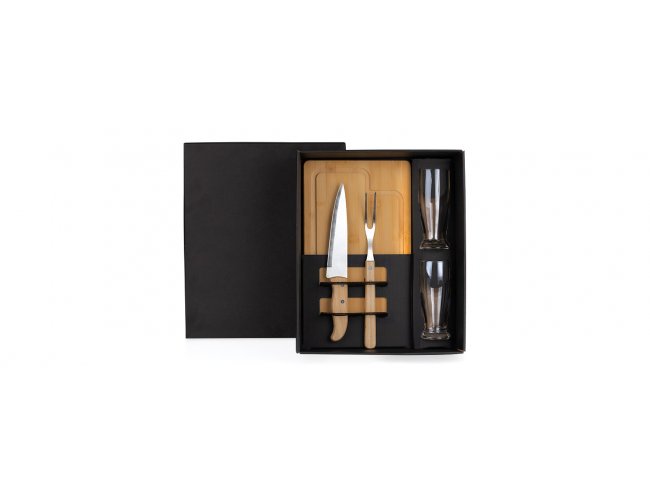 Kit Para Churrasco Com Copos - 5 Pçs