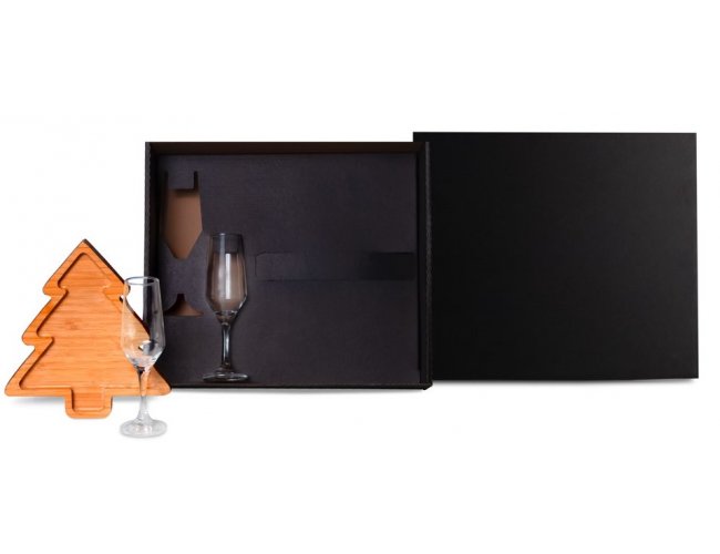 Kit Petisqueira E Taças Para Champagne - 3 Pçs KT-90349