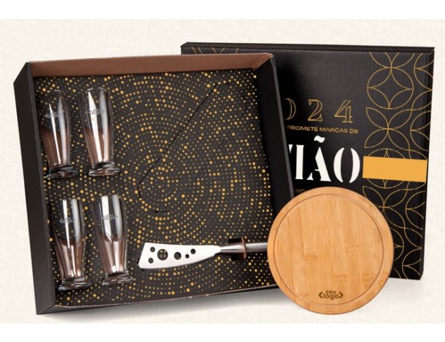 Kit Queijo E Cerveja - 6 Pçs - Com Faca KT-90012