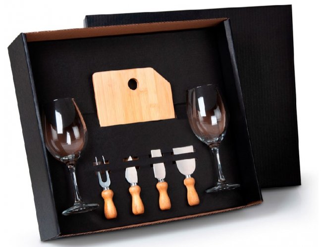 Kit Queijo E Vinho - 7 Pçs KT-9032Q