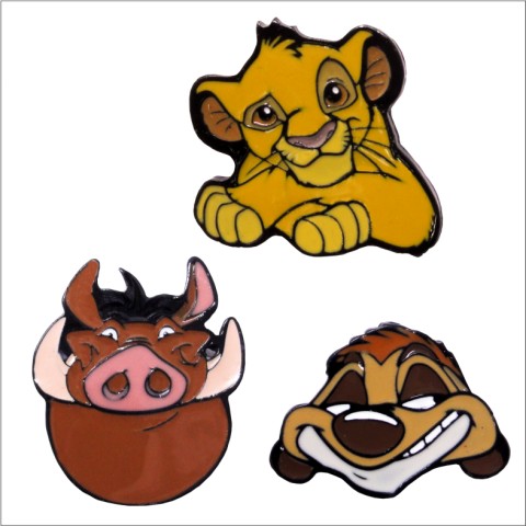 Kit 3 Enamel Pins Lion King