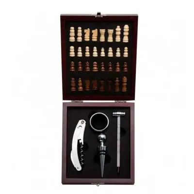 Kit Vinho Xadrez 4 Pecas Personalizado
